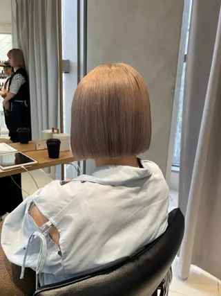 ミディアム カラー ヘアアレンジ yoko/レイヤー /ボブ／艶カラーのヘアスタイル