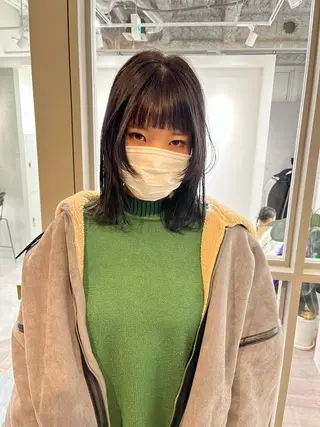 ミディアム カラー パーマ ヘアアレンジ umu.［韓国ヘア /ダウンパーマ］のヘアスタイル