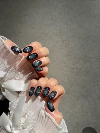 ネイル I-nailロング /ワンホン/キラキラのネイルデザイン