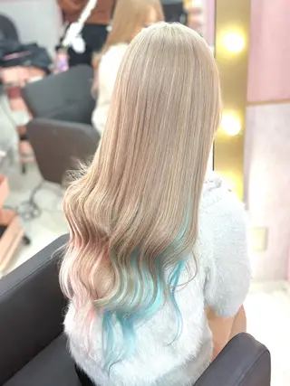 ロング カラー 甘ふわgirly🎀 ハイトーン🤍Ramのヘアスタイル