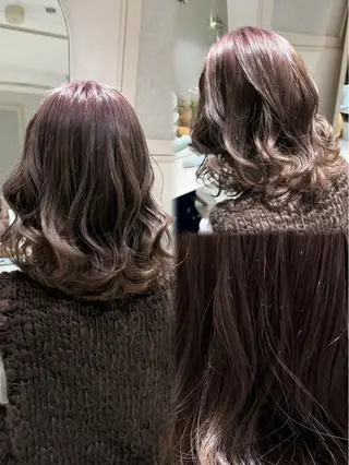 ミディアム カラー 🎀花屋併設サロン 荘司まゆり🎀のヘアスタイル