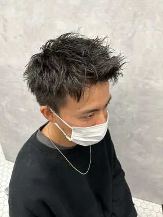 ミディアム カラー パーマ メンズ トップスタイリスト/ 久徳大輝のヘアスタイル