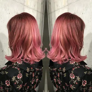 ミディアム カラー パーマ ヘアアレンジ メンズ キッズ ネイル マツエク・マツパ サロンドミルク 原宿のヘアスタイル