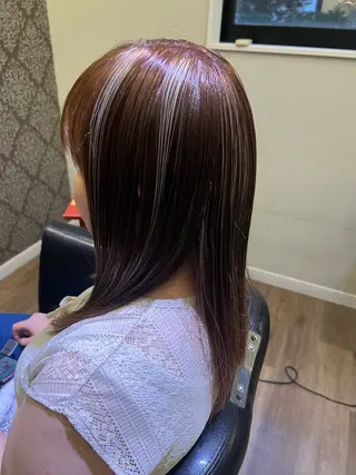 セミロング カラー 小澤 弘美のヘアスタイル