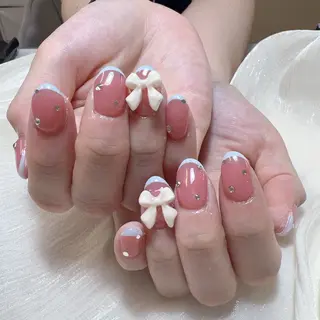 ネイル 🎀nana🫧 ワンホンネイル🎀のネイルデザイン