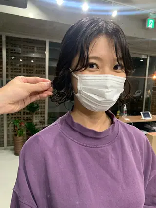 パーマ ボブパーマコテ巻き風 パーマNo1深江秀平のヘアスタイル