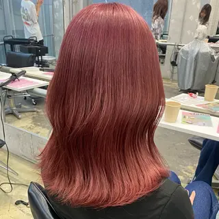 セミロング カラー ヘアアレンジ 💗💗韓国レイヤー yu-ki💗💗のヘアスタイル