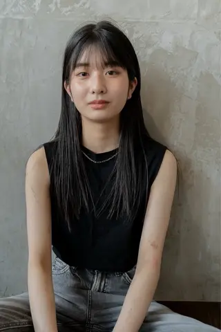 ロング カラー 落合 妙佳のヘアスタイル