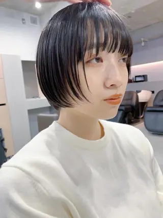 ショート カラー ボブパーマコテ巻き風 パーマNo1深江秀平のヘアスタイル