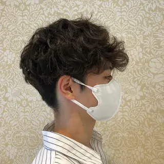 ミディアム パーマ メンズ 🐠寒色系×パーマ 櫻井　麿偉🐏のヘアスタイル