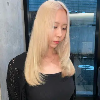 セミロング カラー ヘアアレンジ Mizobe misakiのヘアスタイル