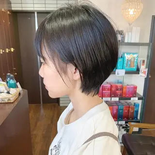 ショート カラー 縮毛矯正/ショート/ レイヤー/畑中正敏のヘアスタイル