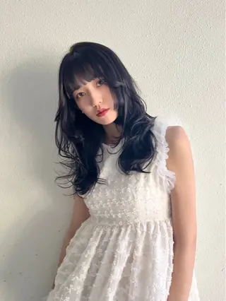 セミロング カラー 🎀taro ブリーチなしカラーのヘアスタイル