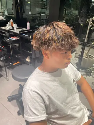 カラー パーマ メンズ 🔱メンズパーマ特化 🔱山下和輝のヘアスタイル