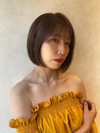 ショート カラー 木元 瑛✂︎ボブのヘアスタイル