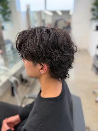 パーマ メンズ パーマ特化/フェザー パーマシャドウ/真生のヘアスタイル