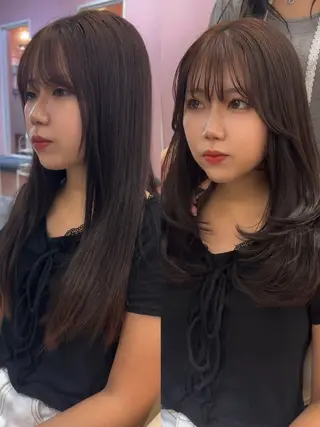 ロング DAIKI/レイヤー カット/縮毛矯正のヘアスタイル