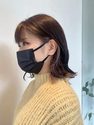 セミロング カラー 中井 一葉のヘアスタイル
