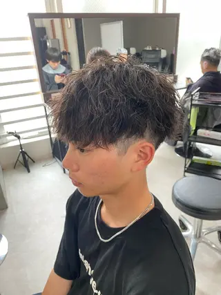 ショート パーマ メンズ メンズ特化/パーマ /フェード/洋輔のヘアスタイル