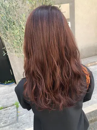 セミロング カラー 赤み消し韓国ヘア レイヤー縮毛🤍渡邉のヘアスタイル