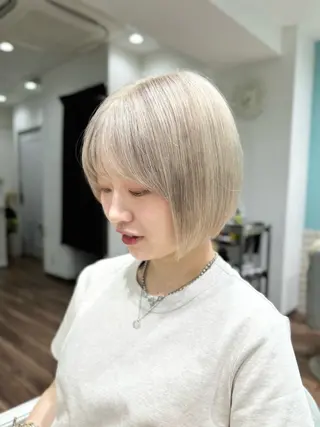 ショート カラー Ruset所属・ハイトーン/ボブ特化 /美髪矯正/SOMAのヘアスタイル