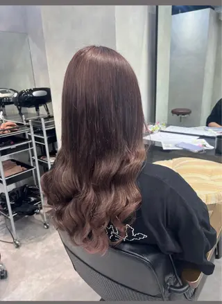 セミロング 濱川響太レディース カットモデルのヘアスタイル