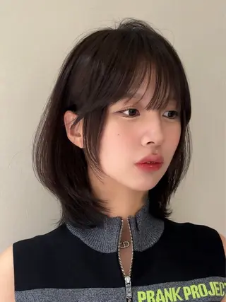 ミディアム けいし🐬ボブ 美髪縮毛矯正のヘアスタイル