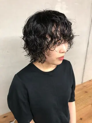 ショート カラー パーマ BRUNTJET所属・MAEDA MADOKAのヘアスタイル