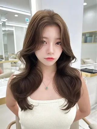 ロング カラー MAEUL NAGOYA所属・前髪顔周り/レイヤー 韓国/桔川恒のヘアスタイル