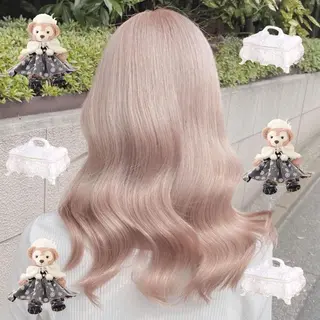 セミロング カラー 韓国ヘア特化💍 tiam💍ブリーチのヘアスタイル