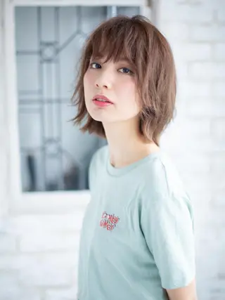 ショート カラー パーマ 池袋センターパート No.1 裕大のヘアスタイル