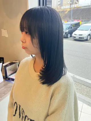 ミディアム 髪質改善/ 縮毛矯正町田佑人のヘアスタイル