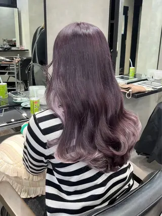 セミロング 濱川響太レディース カットモデルのヘアスタイル