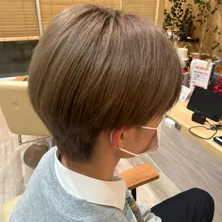 メンズ レイヤー/顔まわり 透明感カラー柳澤優名のヘアスタイル