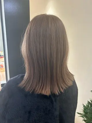 ミディアム カラー hub hair レイヤー/透明感のヘアスタイル