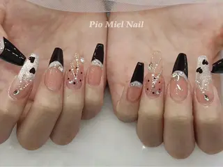 ロング カラー HANA 長さだしのネイルデザイン