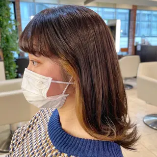 ミディアム カラー newline銀座所属・👑銀座ショート/ 絶壁補正/金子涼👑のヘアスタイル