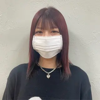 セミロング カラー HIKARI🐈‍⬛ レイヤー×デザインのヘアスタイル