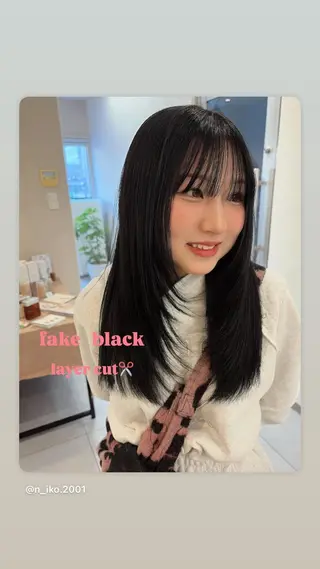 ロング ａｉｋａ🐩 /艶カラー/レイヤーのヘアスタイル