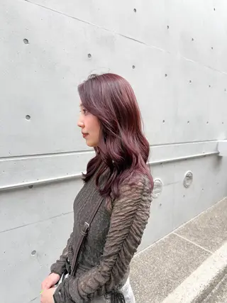 ミディアム カラー 幣 あや乃のヘアスタイル