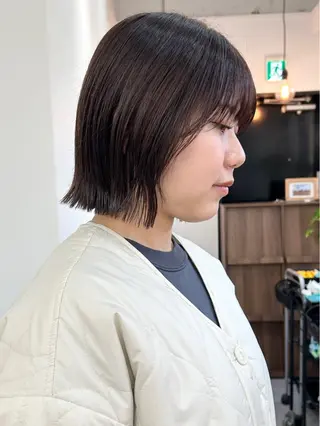 ミディアム カラー レイヤーボブ/ 艶カラー/サナ🌼のヘアスタイル