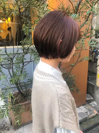 ショート カラー ショートボブ💗 ヤマネシオリのヘアスタイル