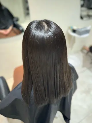 ミディアム カラー パーマ cue所属・石和茉由香/カラー /パーマ/縮毛矯正のヘアスタイル