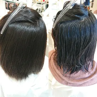 ミディアム パーマ 宮本 秀人のヘアスタイル