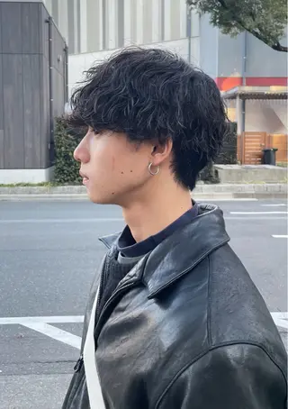 ミディアム パーマ メンズ 🔱メンズパーマ特化 🔱山下和輝のヘアスタイル