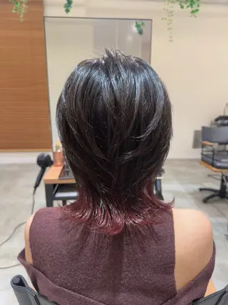 ミディアム 阿部 祐華のヘアスタイル