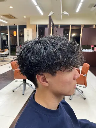 ショート パーマ メンズ AROH  men's cut&men's perm 船橋店所属・🧊メンズ特化🧊 高木航希のヘアスタイル