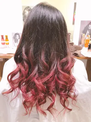 カラー 🩵オカダ サヤカ🩵のヘアスタイル