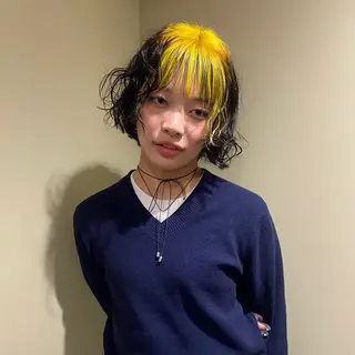 ミディアム カラー ベージュ/暖色🧸 ハイトーン/ninaのヘアスタイル