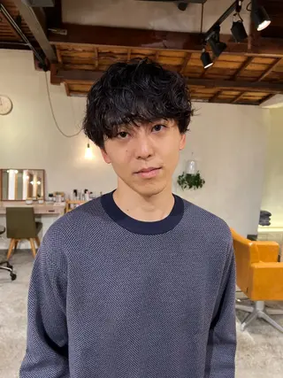 ショート パーマ メンズ 村田 智也のヘアスタイル